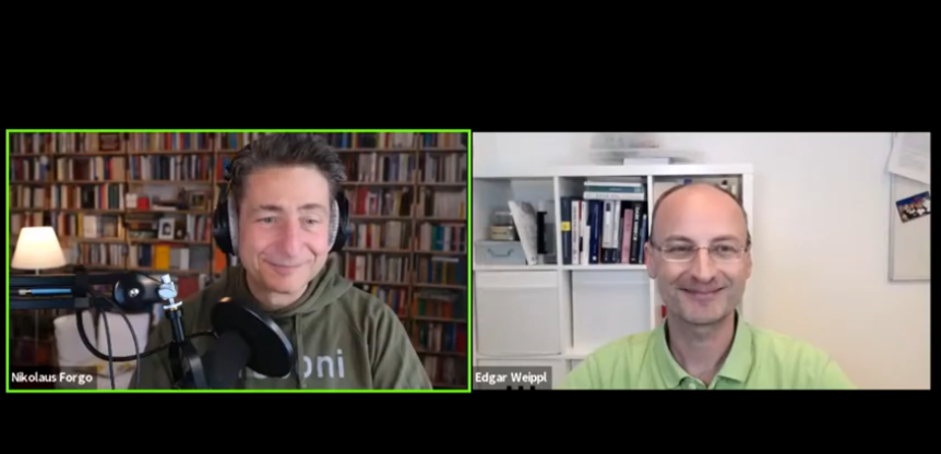 Prof. Edgar Weippl at Ars Boni Podcast (Screenshot: Youtube) 