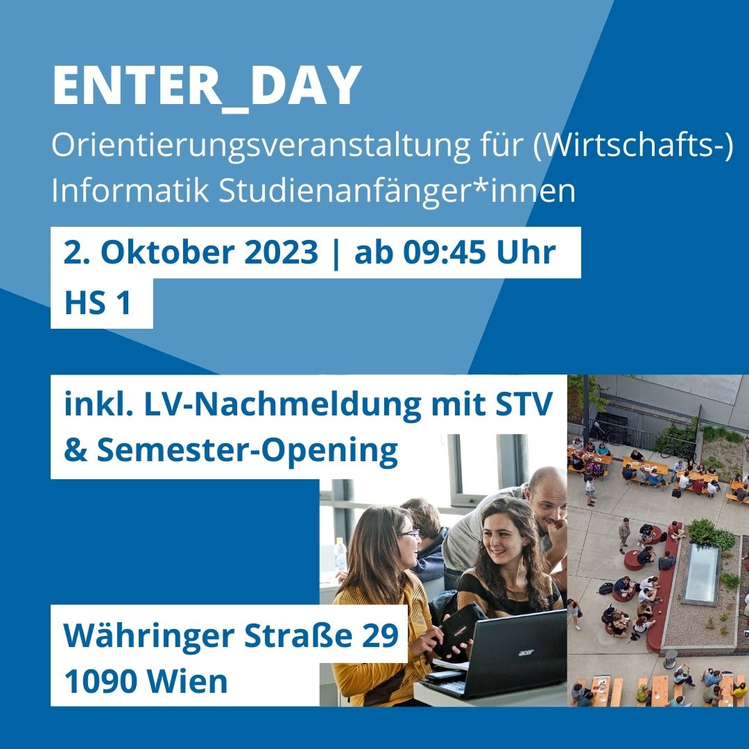 Enter_Day - Orientierungsveranstaltung. 2. Oktober 2023 ab 09:45 Uhr 